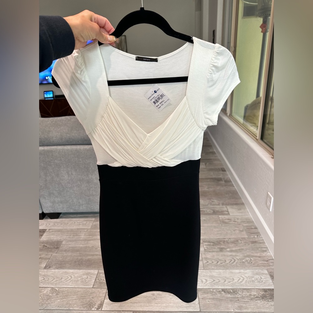 Adorable brand new black and white dress
